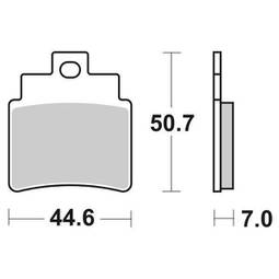 PASTIGLIA FRENO ANT. SET 4 PZ. ANT.KYMCOGRANDINK250