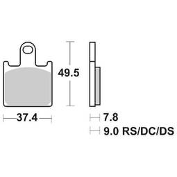 PASTIGLIA FRENO ANT. DX-SX SET 4P.DC KAWASAKI 600 ZX6R