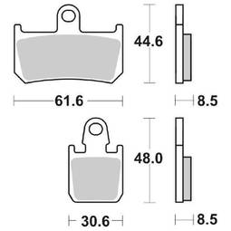 PASTIGLIA FRENO ANT. DX-SX SET 4P.DC YAMAHA YZF R1 07