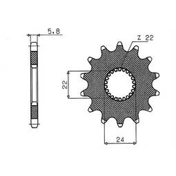 PIGNONE ACCIAIO APRILIA (520) 14 D