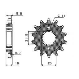 PIGNONE ACCIAIO DUCATI (520) 14 D