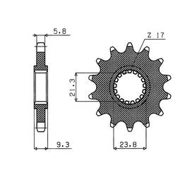 PIGNONE ACCIAIO HONDA (520) 13 D