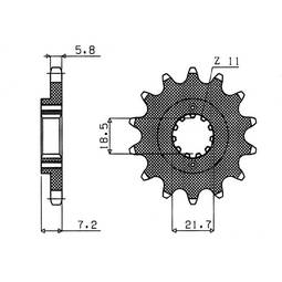 PIGNONE ACCIAIO HONDA (520) 14 D