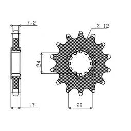 PIGNONE ACCIAIO HONDA (525) 14 D