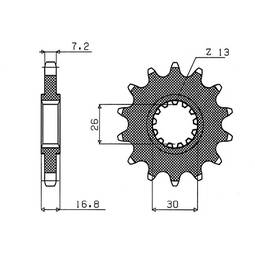 PIGNONE ACCIAIO HONDA (525) 16 D