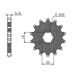 PIGNONE ACCIAIO KAWASAKI (520) 13 D