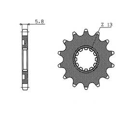 PIGNONE ACCIAIO KAWASAKI (520) 13 D