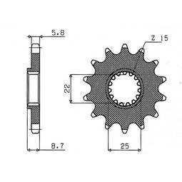 PIGNONE ACCIAIO KTM (520) 13 D