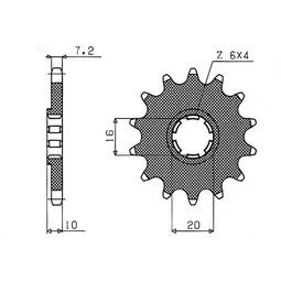 PIGNONE ACCIAIO SUZUKI (428) 13 D