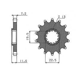 PIGNONE ACCIAIO SUZUKI (428) 16 D