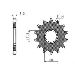 PIGNONE ACCIAIO YAMAHA (428) 16 D