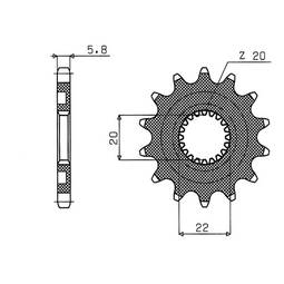 PIGNONE ACCIAIO YAMAHA (520) 13 D