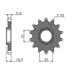 PIGNONE ACCIAIO YAMAHA (520) 16 D