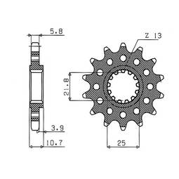 PIGNONE ACCIAIO YAMAHA (520) 16 D