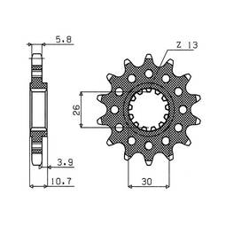 PIGNONE ACCIAIO YAMAHA (520) 16 D