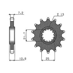 PIGNONE ACCIAIO YAMAHA (525) 16 D