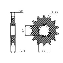 PIGNONE ACCIAIO YAMAHA (525) 16 D