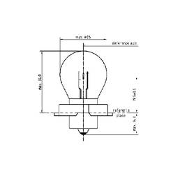 LAMPADA 12V-15W S3 P26S