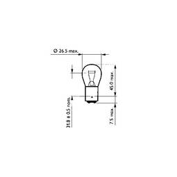 LAMPADE - BILUCE STOP 12V-5/21W BAY15D S25